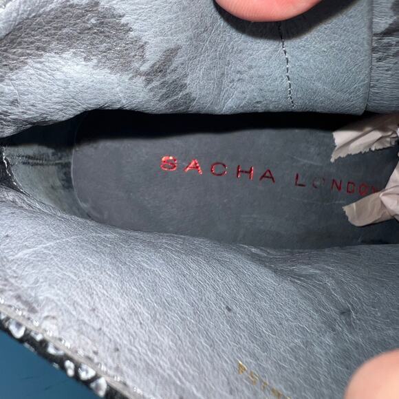 Sacha London (7) Flavia Green Suede Leather Zip Up Ankle Boots - Picture 9 of 13